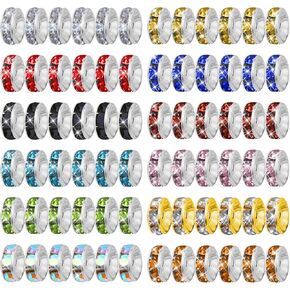 خرز فاصل رونديل لصنع المجوهرات، 720 قطعة فواصل خرز حجر الراين للأساور، خرز فاصل لصنع الأقلام (12 لونًا) in Kuwait