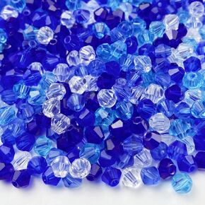 1700pcs Bicone Crystal Beads 2mm 3mm 4mm 5mm 6mm Crystal Glass Beads Bulk Faceted Bicone Crystal Glass Beads for Necklace Bracelet Earrings DIY Jewelry Crafts Making Supplies(Clear AB) in Saudi Arabia
