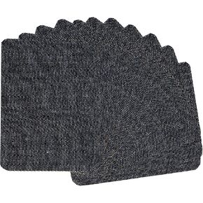 GYGYL 12 Pieces Premium Quality Denim Iron-on Jean Patches, Inside & Outside Strongest Glue 100% Cotton of Light Blue Repair Decorating Kit, Size 3" by 4-1/4" (7.5 cm x 10.5 cm)
