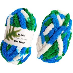 خيوط DDL&HEXI 2 Park Super Chenille المكتنزة، مجموعة صنع البطانية، خيوط حياكة ضخمة 2x8oz 226 جم لكل كيس (أخضر زيتوني)
