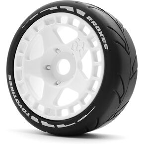 اطارات امامية وخلفية بجهاز تحكم عن بعد مقاس 105 ملم من سبونكسوند مع سداسي 17 ملم لعربات الطرق الوعرة مقاس 1/8 1/7، 4 قطع (ابيض) in Kuwait