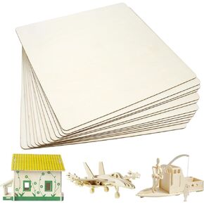RYKOMO 12 Pack 12 x 12 Inch Basswood Sheets for Crafts, Plywood Sheets Craft Wood Unfinished Squares Wood Boards for DIY Project, Painting, Wood Burning, Wood Engraving, Model, Laser Projects in Kuwait