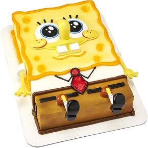 DecoSet® SpongeBob SquarePants™ Creations Cake Topper, 5-Piece Birthday Party Set with Eye-Popping Face and 2 Arms and 2 Legs