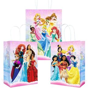 مجموعة من 12 قطعة من أكياس حفلات الأميرات لتزيين أعياد الميلاد وأكياس ورقية لمستلزمات الحفلات للفتيات، 3 أنماط in Kuwait