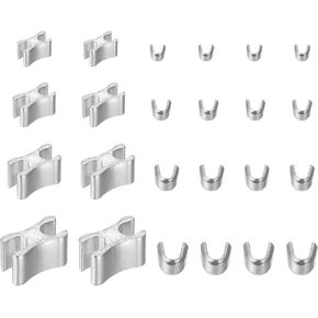 uxcell 16 Sets Zipper Slider Retainers, Top Stoppers & Bottom Stops #3#5#8#10 for Bags Coats Jackets Closed-end Zippers Replacing (4Sizes, Metallic Black)