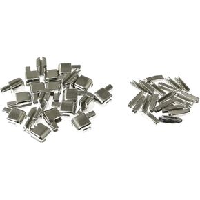 RLECS 20 Pairs Metal Zipper Latch Slider Retainer Size #5 Insertion Pin Zipper Bottom Zipper Stopper for Metal Zipper Repair DIY, Antique Silver in Kuwait