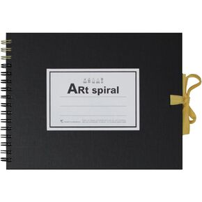 Maruman S310-05 F0 Art Spiral Sketchbook, Thick Drawing Paper, Black, 24 Sheets