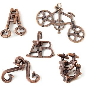 2Pcs Brain Teaser Puzzles for Puzzle Games, Educational Toys,Mind Puzzles, Metal Puzzles 3D Puzzles Unlock Interlock IQ Puzzles Box in Saudi Arabia