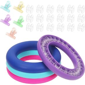 Tanstic 84Pcs Silicone Round Bobbin Holder Kit, Sewing Machine Bobbin Organizer Bobbin Ring Saver, Bobbin Ring Holders with Bobbins, Sewing Clips for Daily Sewing Supplies (4 Colors) in Saudi Arabia
