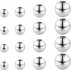 ZHENYIN 200pcs,3mm 4mm 5mm 6mm Stainless Steel Round Spacer Beads for Jewelry Making in Kuwait