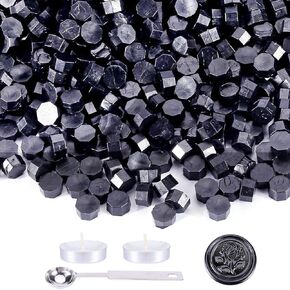 720 قطعة من خرز الشمع من مورناجينا، مجموعة خرز ختم الشمع المثمن لختم ختم الشمع، مع ملعقة ذوبان ختم الشمع و4 شموع شاي in Kuwait