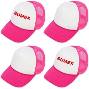 SUMEX 4 عبوات من قبعة سائق الشاحنة، قبعة شبكية من البوليستر مخصصة مع حزام سناب باك قابل للتعديل من أجل قبعة بيسبول ذاتية الصنع in Saudi Arabia