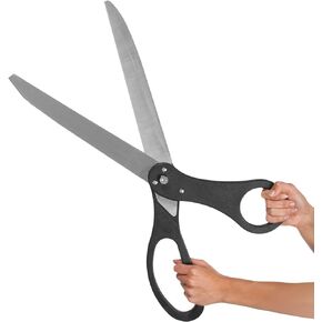 25" Black Grand Opening Scissors –Black Giant Scissors for Ribbon Cutting Ceremony 25 Inch Black Scissors Heavy Duty Scissors Giant Ribbon Cutting Scissors for Inauguration Ceremonies & Special Events