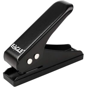 Eagle Low Force 1-Hole Punch, Single Hole Punch, Paper Punch, 1/4-Inch Hole, 12 Sheets Capacity, Metal, Black in Kuwait