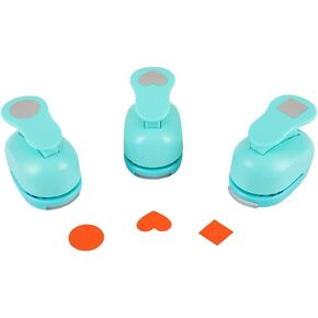 مجموعة خرامة ورق مقاس 1 انش دائرية ولوف و3/4 انش مربعة للحرف اليدوية مكونة من 3 قطع من بطاقات الكريسماس التي تصنعها بنفسك، اداة للاطفال من موسيبت in Kuwait