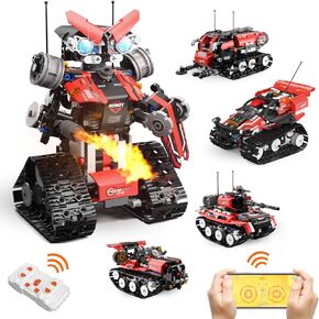 HAMIMOS STEM Robot Building Kit, 5 in 1 Building Block Set Gifts for 6-16 Year Old Boys Girls, APP & Remote Control Robot RC Cars, Toys Building Sets for Educational Science Projects (600 Pcs)