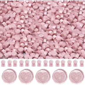 Wine Red Sealing Wax, ONWINPOR 500G Wax Sealing Beads 1400Pcs Red Wax Seal Beads for Wax Seal Stamp, Great for Embellishment of Cards Envelopes, Wedding Invitations(Wine Red) in Kuwait