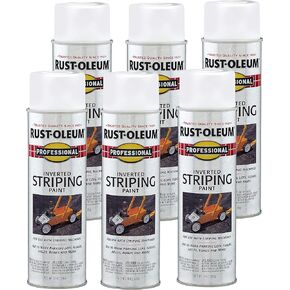 Rust-Oleum P2548849 Professional Striping Spray Paint Contractor Pack, 18 oz (Pack of 6), Yellow