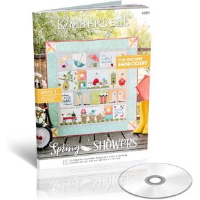لحاف Kimberbell: اصنع نفسك في المنزل قرص مضغوط وكتاب لتصميم التطريز الآلي، الحجم الكامل: 44 × 60 بوصة + 6 مشاريع إضافية، تعليمات خطوة بخطوة للمبتدئين والمتقدمين، الأطواق: 4 × 4، 5 × 7، و6 × 10 بوصة، 805 د.ك in Kuwait
