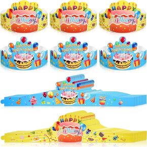 Zonon 36 Pieces Birthday Crowns for Kids Classroom Adjustable Colorful Happy Birthday Hats for School Party Supplies in Saudi Arabia
