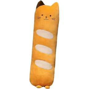 Ditucu Bread Pillow Long Cat Plush Doll Toy Soft Cartoon Kitten Stuffed Animal Funny Food Plushie Gift for Kids Girlfriend Orange 23.6 inch in Kuwait