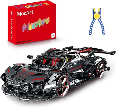 Super Sports Car Building Block Kit, 3860 Pieces MOC Building Set Racing Car Model, 1:8 Car Model Building Blocks for Adults Men Teens in Saudi Arabia