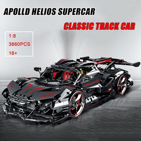 Super Sports Car Building Block Kit, 3860 Pieces MOC Building Set Racing Car Model, 1:8 Car Model Building Blocks for Adults Men Teens in Saudi Arabia