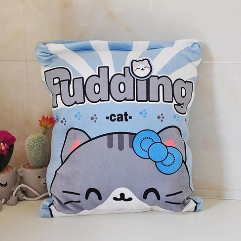 Nenalayo Cute Cat Plush Pillow Throw Pillow Removable Stuffed Animal Toys Creative Gifts for Girls (Blue) in Saudi Arabia