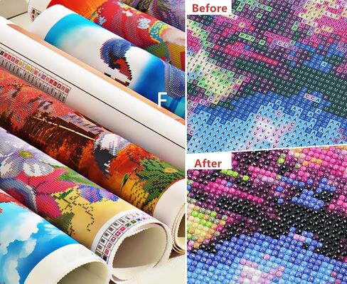 لوحة ألماس توماس كينكيد 40.64 سم × 50.8 سم 5D لوحة الماس جولة كاملة حفر حجر الراين التطريز لتزيين الحائط in Kuwait