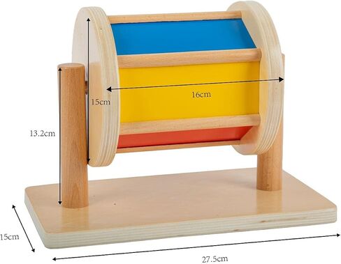 Spinning Rainbow Drum Toys Designed for 6-12 Month Babies Infant Toys (Multiple Materials Spinning Drum) in Kuwait