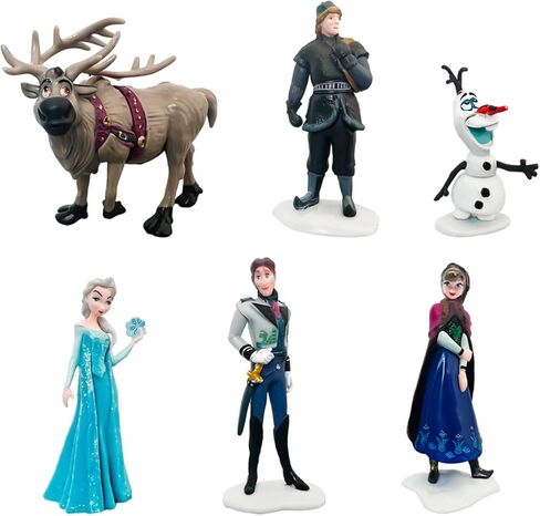 6 قطع من زينة الكيك بتصميم فروزن، لوازم حفلات اعياد الميلاد بنمط فروزن، زينة كعكة عيد ميلاد الاطفال in Kuwait