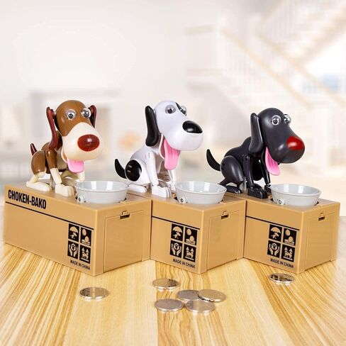 YAOC Piggy Bank, My Dog Piggy Bank,Kids Stealing Coin Bank Piggy Bank Money Saving Box Dog Shake Heads Tail Ears Rotating (4PCS) in Saudi Arabia