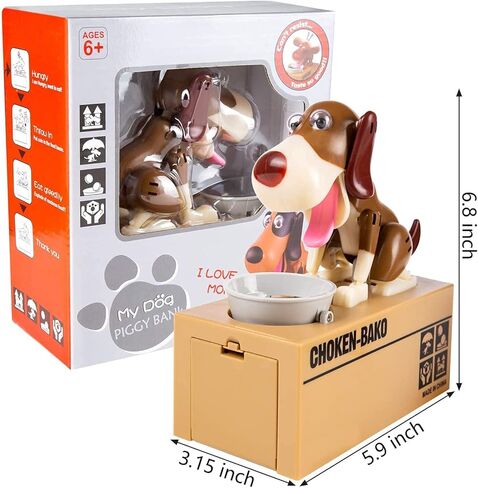 YAOC Piggy Bank, My Dog Piggy Bank,Kids Stealing Coin Bank Piggy Bank Money Saving Box Dog Shake Heads Tail Ears Rotating (4PCS) in Saudi Arabia