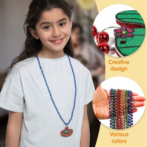 JOYIN 12 PCS Cinco de Mayo Necklaces Bead for Fiesta Decorations, Cinco de Mayo Party Favors, Mexican Theme Festivals, Fancy Dress Parties, School Plays Parade, Party Favors, Hair Accessory in Saudi Arabia