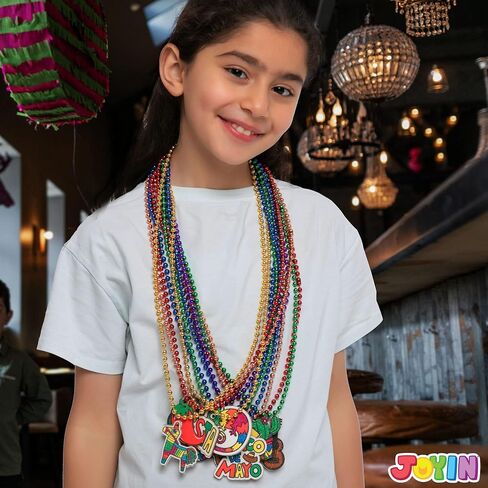 JOYIN 12 PCS Cinco de Mayo Necklaces Bead for Fiesta Decorations, Cinco de Mayo Party Favors, Mexican Theme Festivals, Fancy Dress Parties, School Plays Parade, Party Favors, Hair Accessory in Saudi Arabia