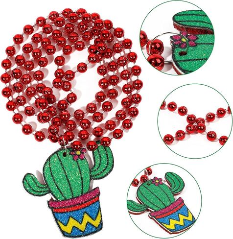 JOYIN 12 PCS Cinco de Mayo Necklaces Bead for Fiesta Decorations, Cinco de Mayo Party Favors, Mexican Theme Festivals, Fancy Dress Parties, School Plays Parade, Party Favors, Hair Accessory in Saudi Arabia