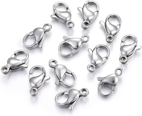 Craftdady 100pcs 18K Gold Lobster Claw Clasps Stainless Steel Fastener Hook Closure End Clasps 9x5mm for Jewelry Craft Key Chain Making in Saudi Arabia