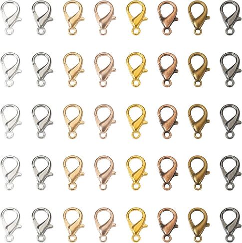 Craftdady 100pcs 18K Gold Lobster Claw Clasps Stainless Steel Fastener Hook Closure End Clasps 9x5mm for Jewelry Craft Key Chain Making in Saudi Arabia