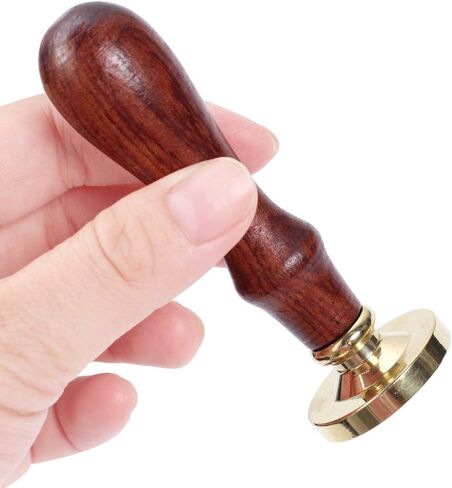 مجموعة طوابع ختم الشمع، فانكنونو 4 قطع طوابع شمع ختم أختام نحاسية + 2 قطعة مقبض خشبي، مجموعة ختم الشمع الرجعية العتيقة لأظرف البطاقات، والدعوات، وحزم النبيذ (التاج، شجرة الحياة، الحب، النحل) in Kuwait