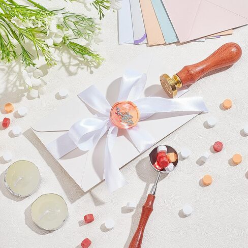 CRASPIRE Wax Seal Stamp Deer 3D Embosser Sealing Stamp Heads with Wooden Handle Retro Removable Brass Head Mushroom Stamp for Decorating Wedding Invitations Envelopes Postcards Gift Sealing in Kuwait