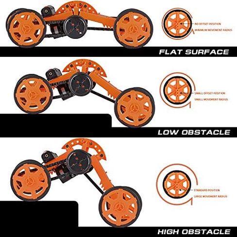 لعبة تجميع السيارات التي تصنعها بنفسك هندسة ستيم للأولاد والكبار - مجموعة سيارات بناء ميكانيكية كهربائية رباعية الدفع، مركبة تسلق رائعة حقيقية للتجارب العلمية ومشاريع بناء الدوائر in Kuwait