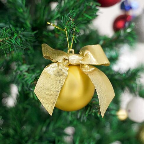 AIMUDI الذهب عيد الميلاد الأقواس 3 "الأقواس الذهبية الصغيرة تويست التعادل لشجرة عيد الميلاد الأقواس الذهبية لأكاليل الأقواس الصغيرة لتغليف الهدايا الأقواس الجاهزة للحرف كعكة البوب ​​حفل زفاف الديكور -24 التهم in Kuwait