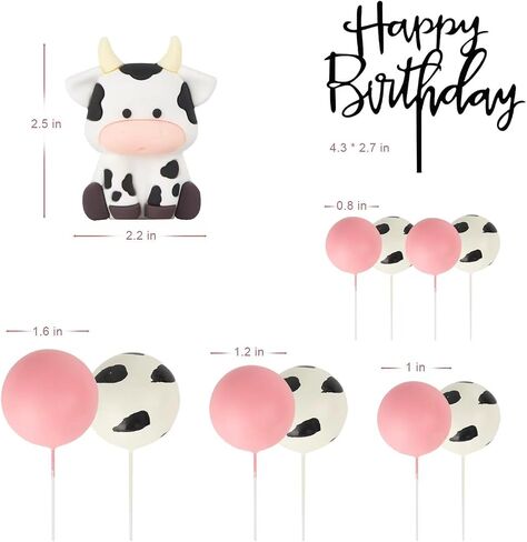 Bear Cake Topper,Cute Bear Figure with Gold Brown Balls Stars Cake Decoration for Baby Shower Boy Bear Theme Birthday Party Supplies(51Pcs) in Saudi Arabia
