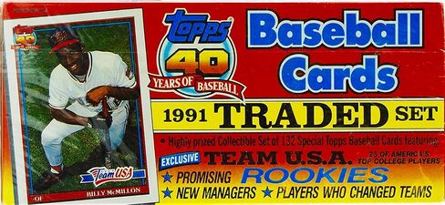 Topps 1991 Traded Baseball Set 132 بطاقة - مختومة in Saudi Arabia