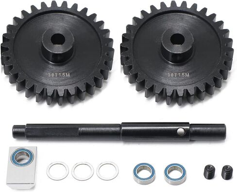 مجموعة معدات السيارة RC، تروس فولاذية صلبة لـ Traxxas 1/5 X-MAXX XRT 1.5M 20T-25T-30T-35T جزء ترس نقل كبير للسيارة الزاحفة (30T+30T) in Saudi Arabia