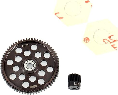 ONERC نموذج الصلب الصلب مهماز والعتاد 32P 64T/12T لمحوري RR10 منفذها SMT10 اليتي 1/10th RC الزاحف ترقيات أجزاء in Kuwait