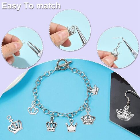 DanLingJewelry 100 قطعة 10 أنماط من الديانات التبتية دلايات يهودية معبد الشمعدان دلايات نجمة داود دلايات صنع قلادة سوار ذاتي الصنع in Kuwait