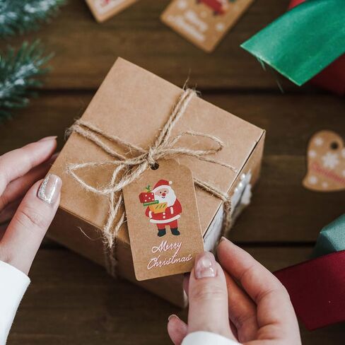 50 PCS Christmas Gift Tags in 10 Patterns, DIY Arts and Crafts for Christmas Holiday Present, Christmas Tree and Interior Decorating, A in Saudi Arabia