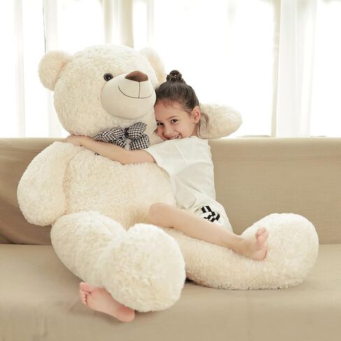Poutmac Big Teddy Bear 4Ft Giant Soft Stuffed Animals Cute Plush Toy for Girlfriend Women Kids for Valentine's Christmas Birthday (Light Brown, 47 inches) in Kuwait