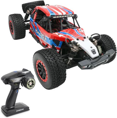سيارة رياضية havcybin بمقياس 1/10 4WD Desert Buggy RTR RC، 55 كم/ساعة سباق شاحنة التحكم عن بعد نموذج سيارة RTR عدة ألعاب للبالغين (HAV-10-Red) in Kuwait